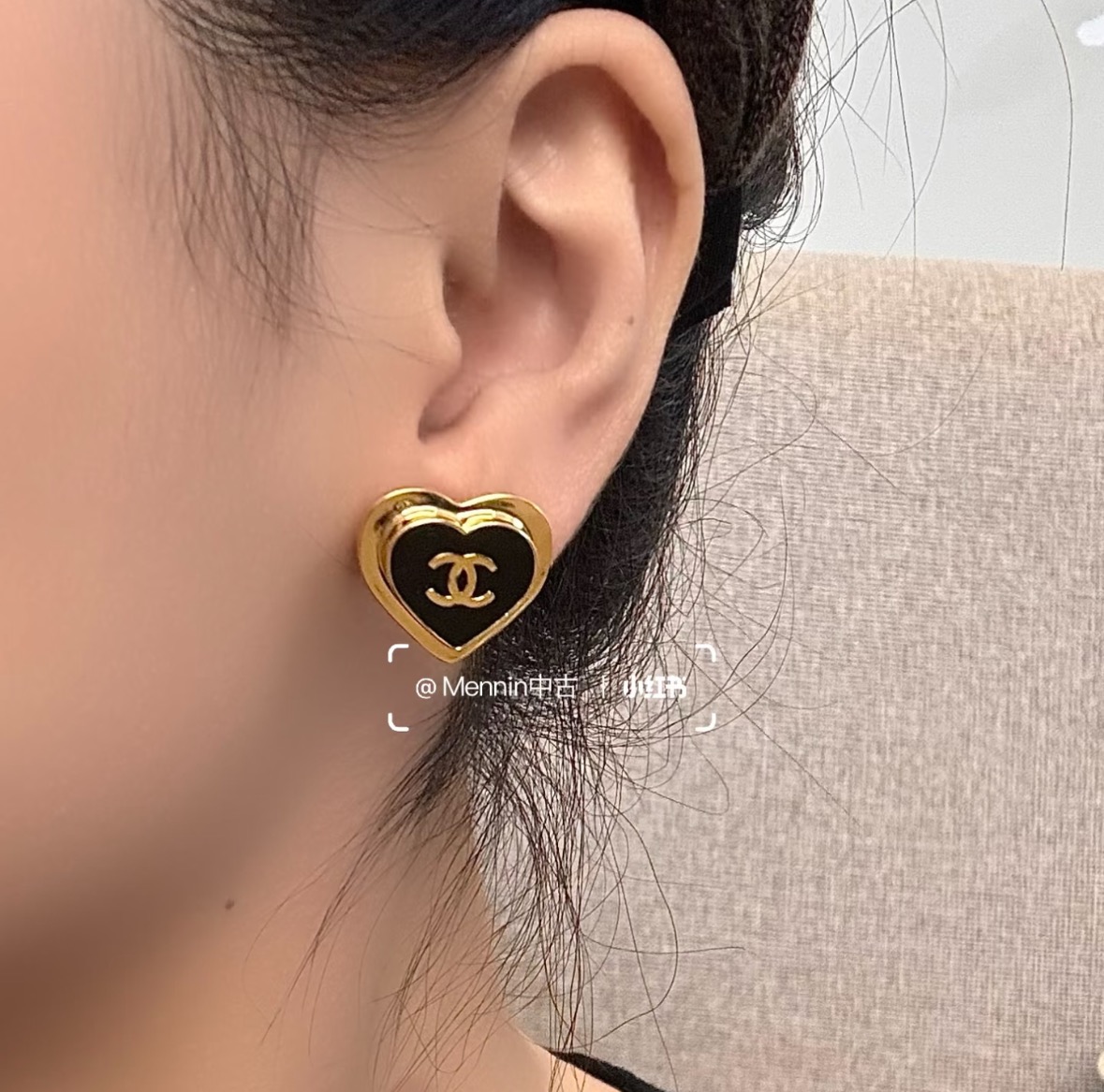 Chanel Chanel26P爱心耳钉
