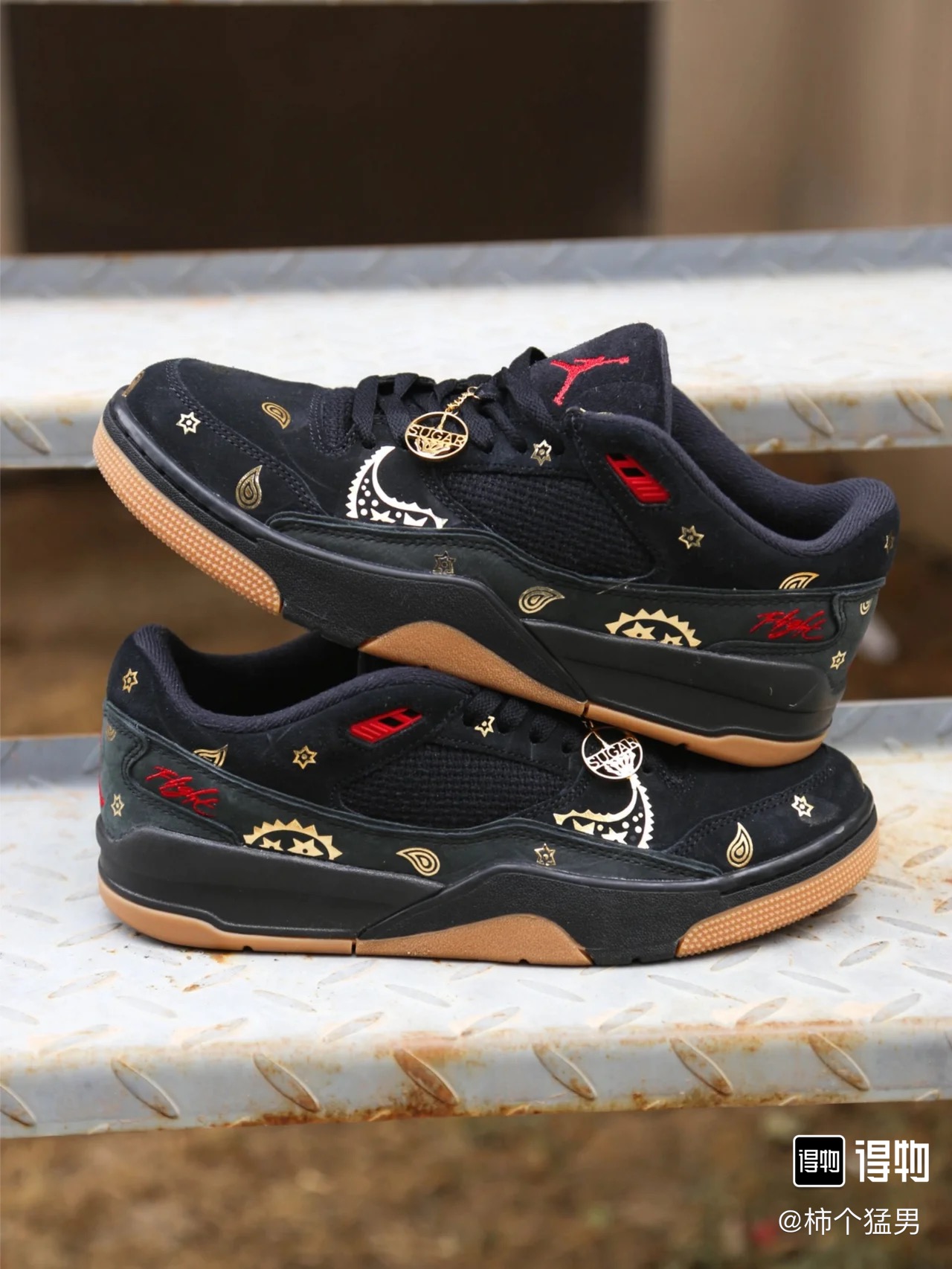 Jordan FLIGHT COURT Low-Top Basketball Shoes - Black Gold Design 7 i1745299545131 8025 0 5