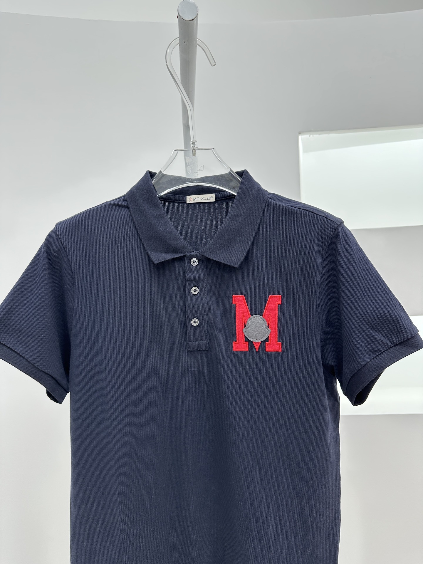 105 大货现货 Mon2024夏季男士轻奢时尚M绣标徽标PoLo衫翻领短袖T恤,胸前标志性“M”字母➕