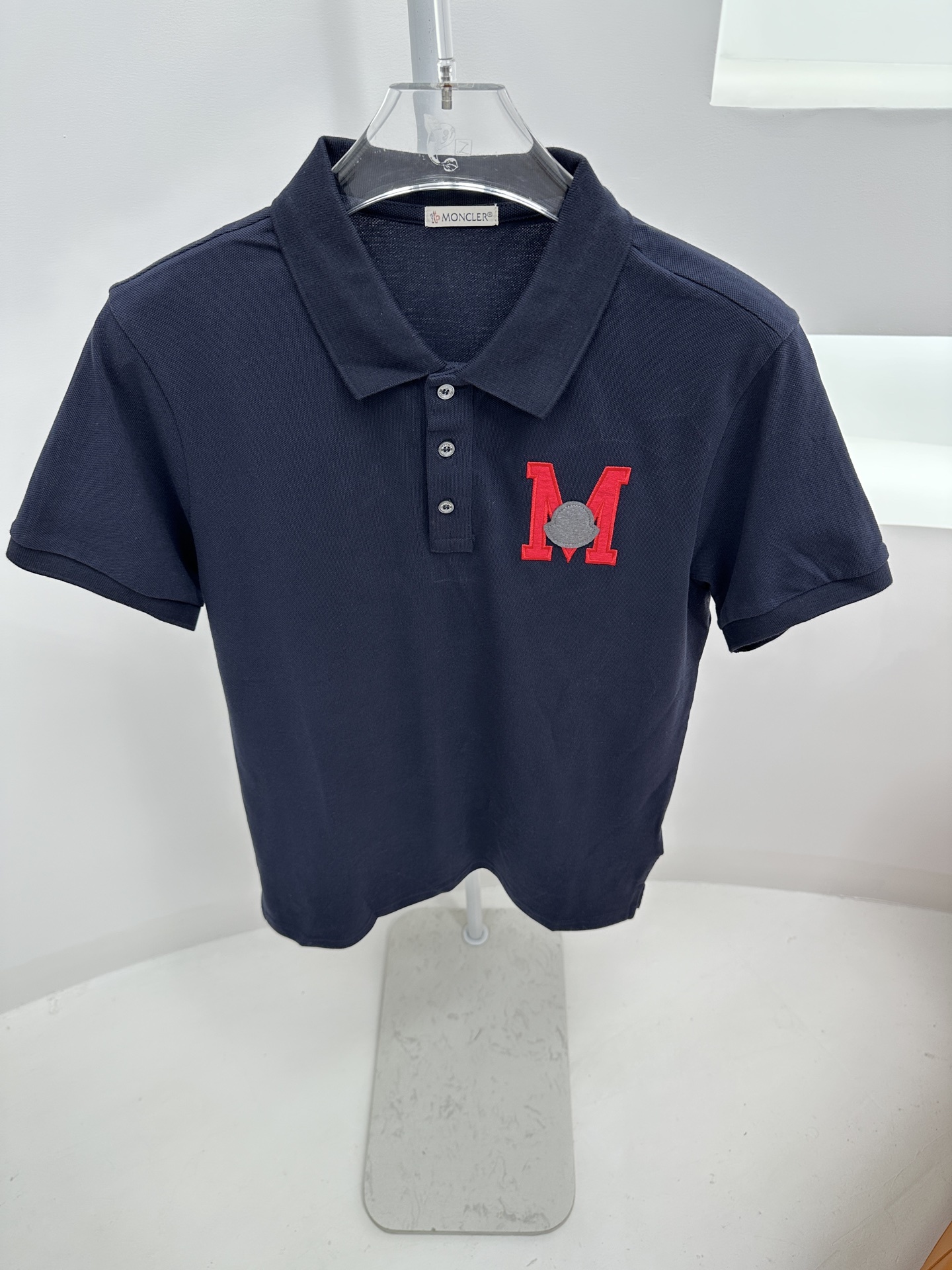 105 大货现货 Mon2024夏季男士轻奢时尚M绣标徽标PoLo衫翻领短袖T恤,胸前标志性“M”字母➕