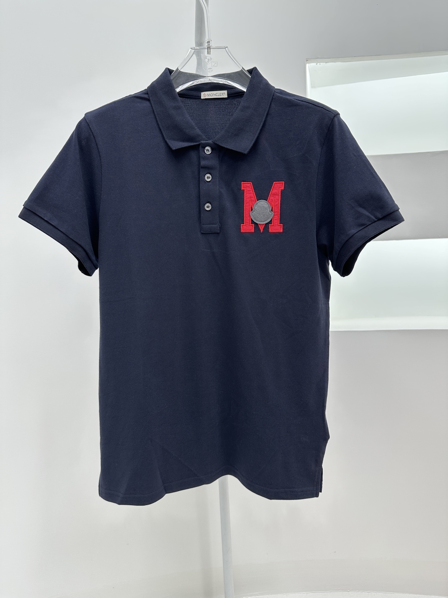 105 大货现货 Mon2024夏季男士轻奢时尚M绣标徽标PoLo衫翻领短袖T恤,胸前标志性“M”字母➕