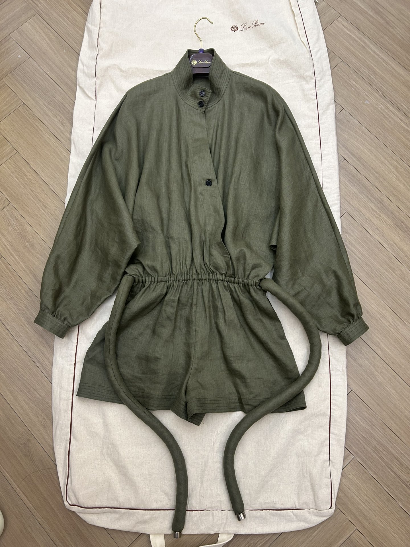 NO:330330,Original single ruthless women's clothing LP linen jumpsuit original custom size 36 38 40 on sale in stock, loro piano, alexander wang19860909原单狠货女装 LP亚麻连衣裤 原版定制 尺码36 38 40 现货发售,,loro piana,alexander wang,Women's clothing