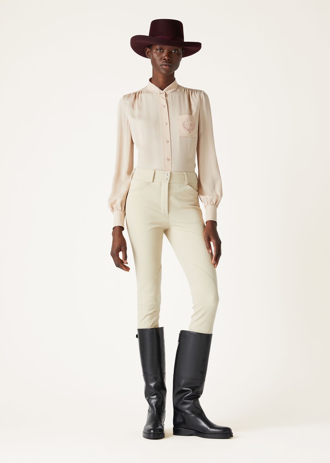 Elegant Cream Honey Silk Blouse - Original Design, Available in sizes 36-40 2 i1724305444 8516 0