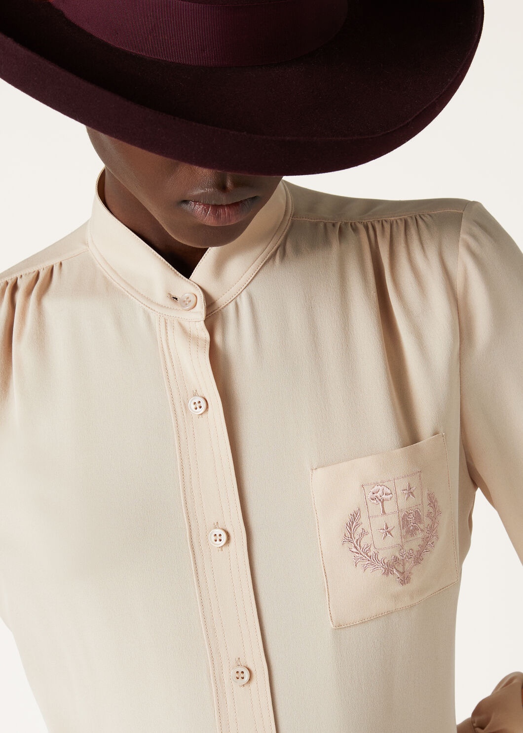 Elegant Cream Honey Silk Blouse - Original Design, Available in sizes 36-40 3 i1724305444 922 1