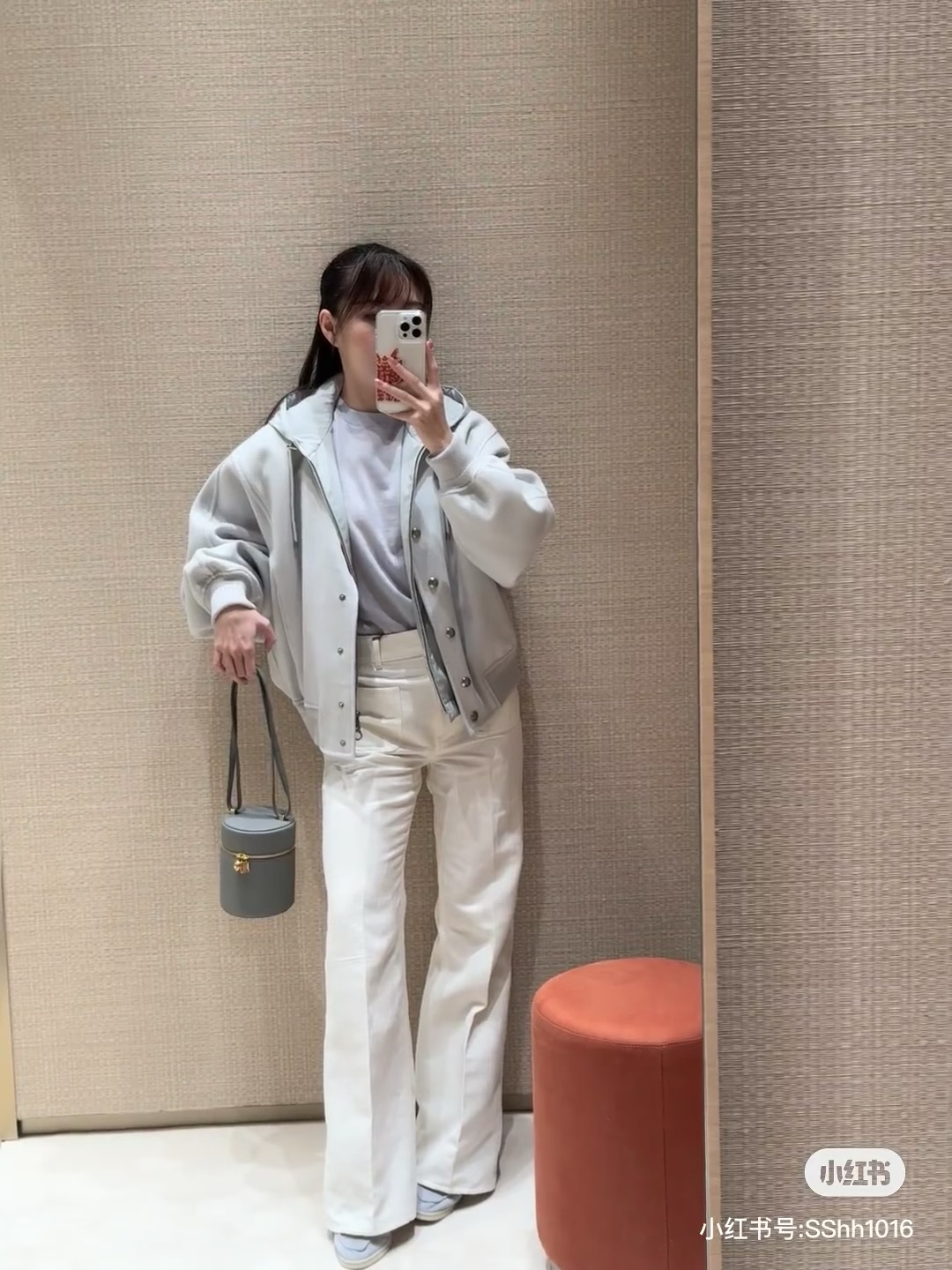 Women's LP Cashmere Jacket Cotton-Padded Coat Two-Piece Set Ice Blue 6 i1727248594 5648 4