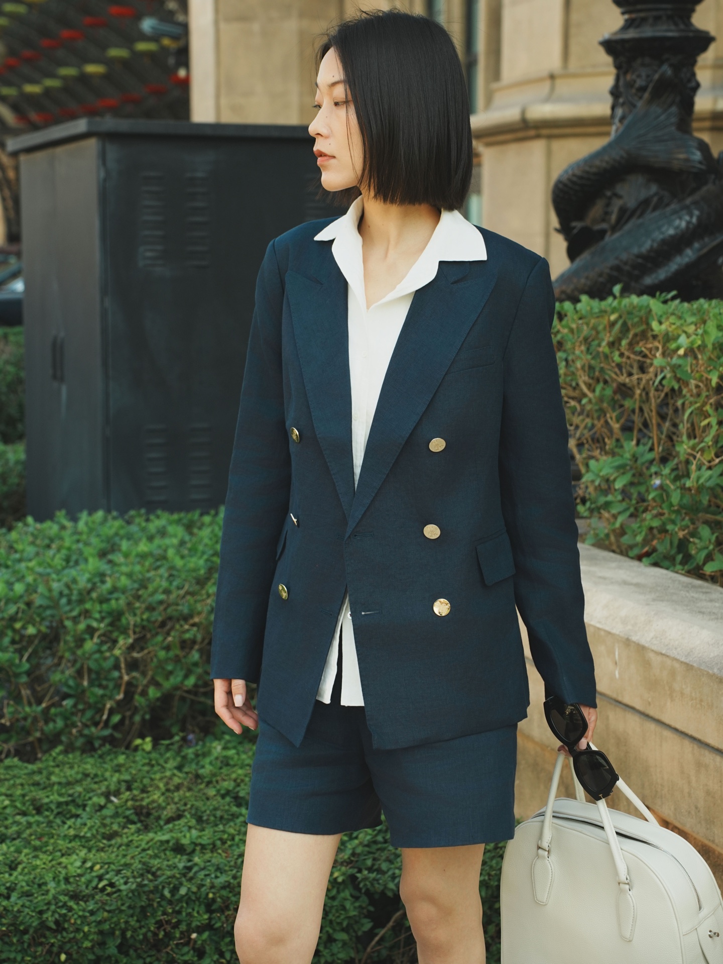 NO:483673,Lav Lauren Purple Mark Double Breast Blazer Shorts Original Custom Navy Size 2 4 6 Spot, shorts, jackets & coats, business suit, alexander wang19860909拉夫劳伦紫标双排扣枪驳领西装外套短裤 原版定制 藏青色 尺码2 4 6 现货发售,,shorts,jackets & coats,business suit,alexander wang,Women's clothing