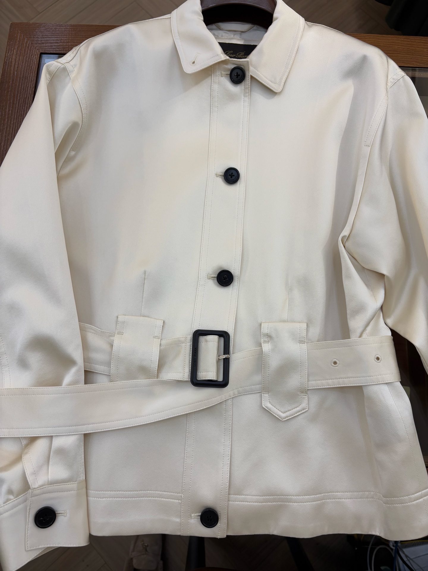 Elegant Silk Blend Belted Jacket - Designer Style, Sizes 36-40 7 i1743394235585 8452 0 1