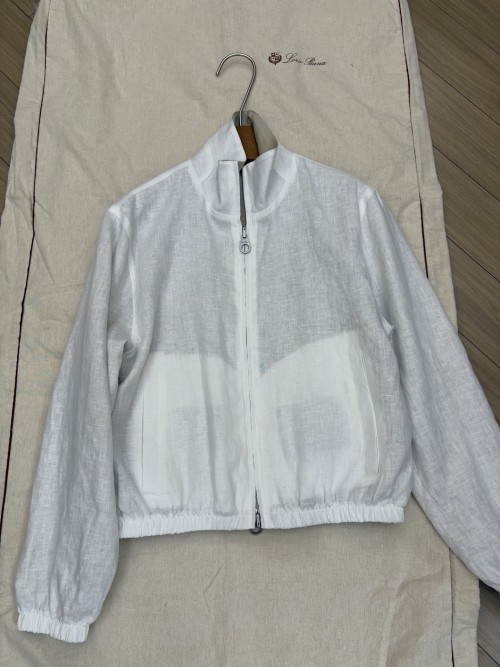 Loro Piana Double-Faced Linen Jacket, White, Sizes 36-40 1 Loro Piana Double-Faced Linen Jacket, White, Sizes 36-40