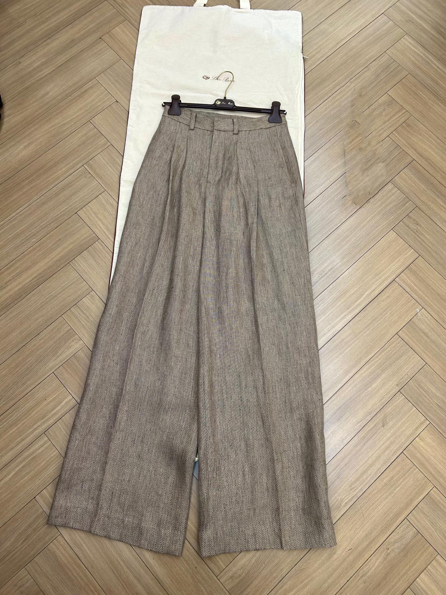 Pantalones Anchos de Lino con Diseño de Espiga para Mujer - Estilo y Comodidad
