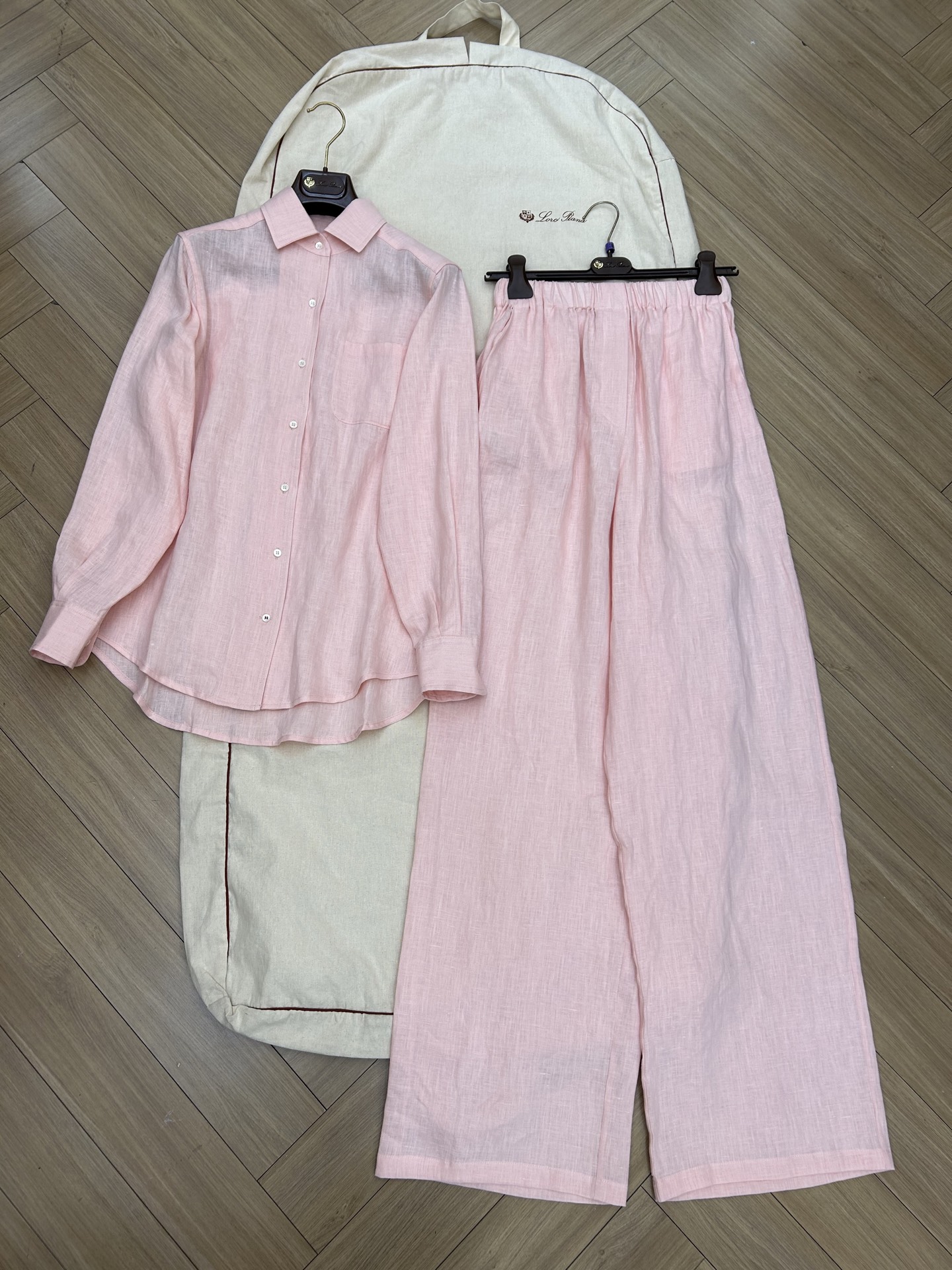 NO:800318,Loro iana new linen suit original customized pink size 36 38 40 ready for sale, loro piana,19860909Loro iana新款亚麻套装 原版定制 粉色 尺码36 38 40 现货发售,,loro piana,,Women's clothing
