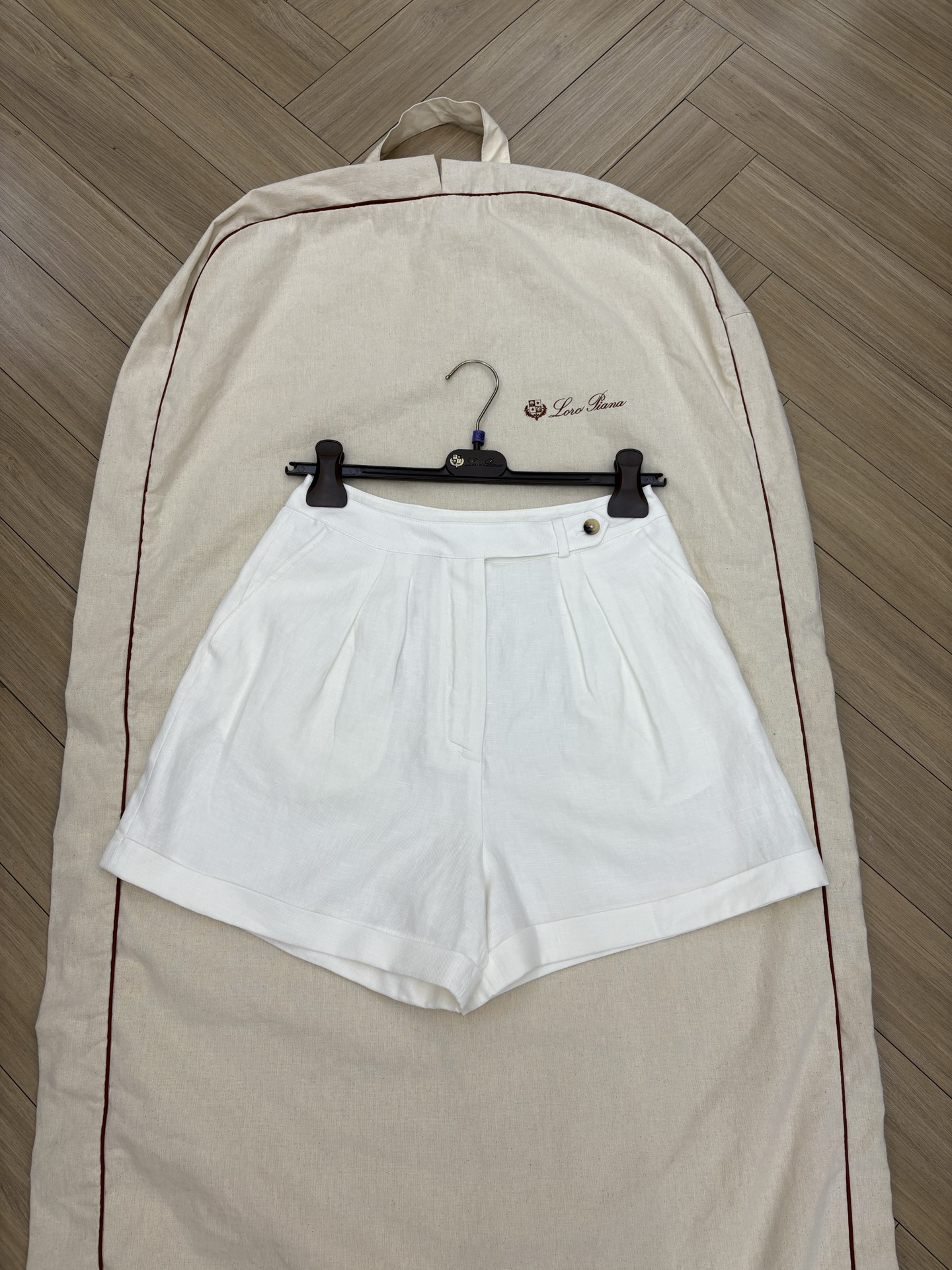 NO:855732,L new white linen shorts original custom size 36 38 40 ready for sale, loro piana, shorts,19860909L新款白色亚麻短裤 原版定制 尺码36 38 40现货发售,,loro piana,shorts,,Women's clothing