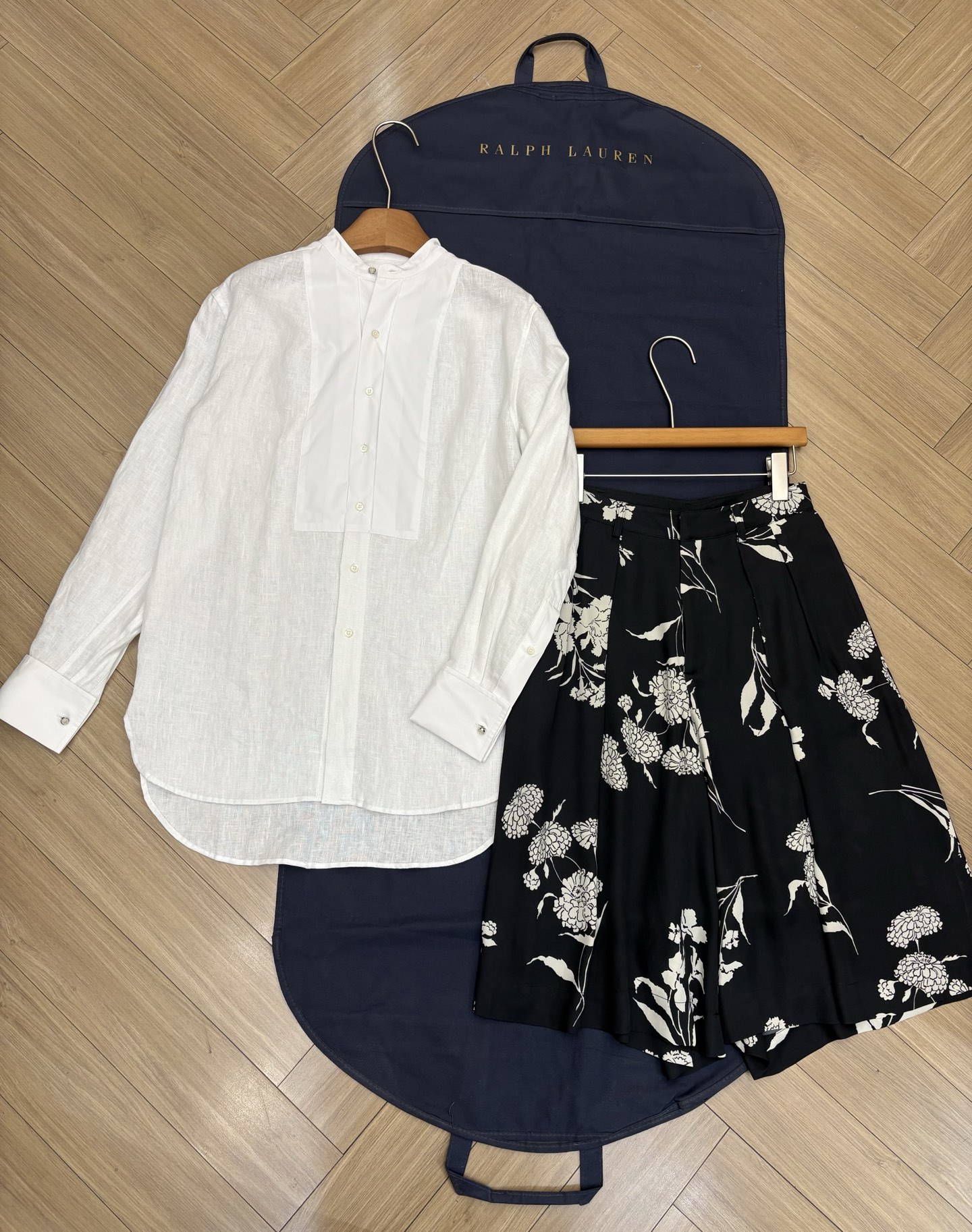 NO:859223,26-year-old Raff's new linen shirt printed culottes, original customization, a set ready for sale, size 2 4 6,,skirts,1986090926年拉夫新款亚麻衬衣印花裤裙 原版定制 一套现货发售 尺码 2 4 6,,skirts,,Women's clothing