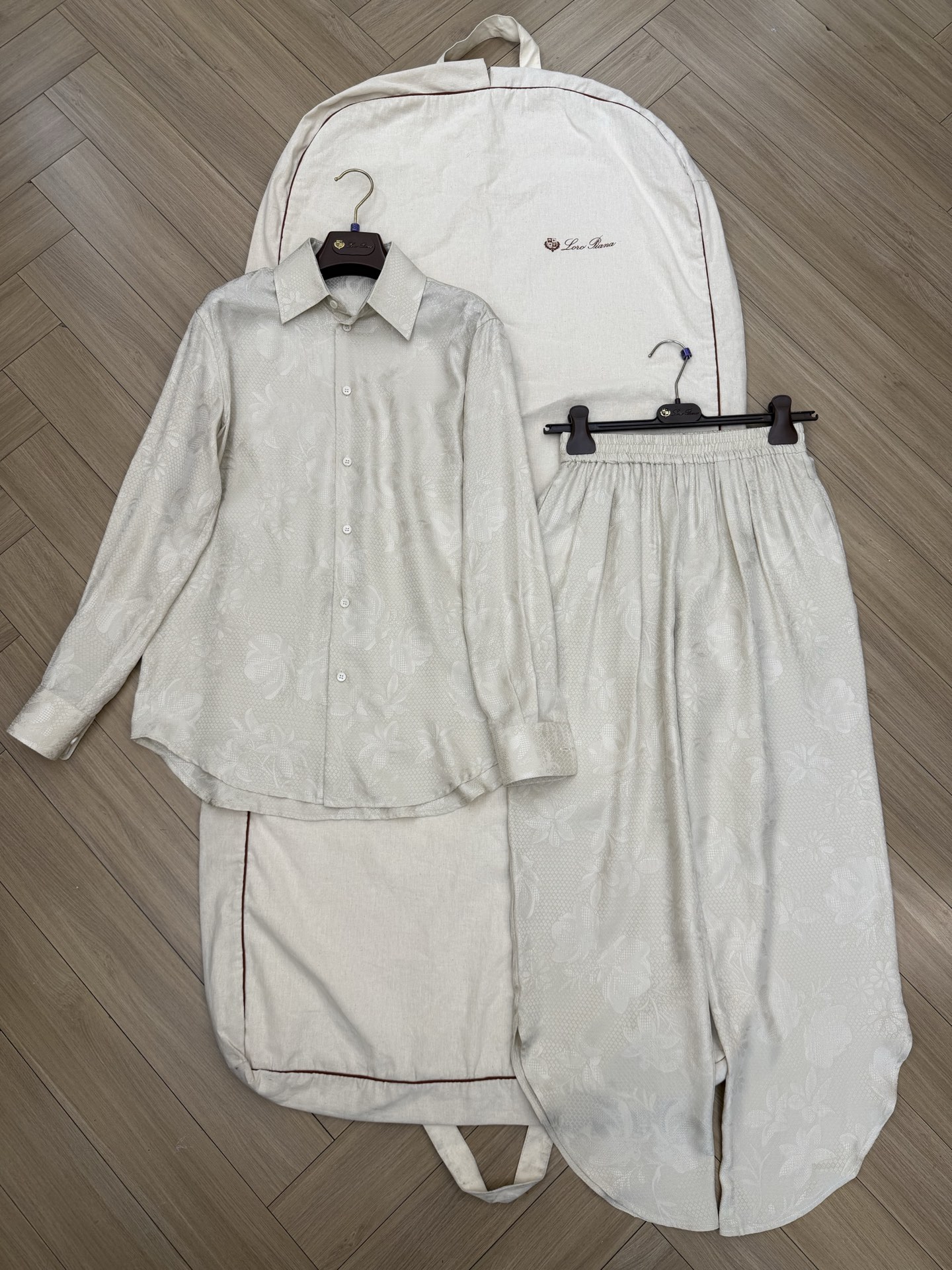 NO:891977,L new silk jacquard shirt and silk jacquard pants yb customized size 36 38 40 ready for sale, loro piana, real silk,19860909L新款真丝提花衬衣真丝提花裤子 yb定制 尺码36 38 40现货发售,,loro piana,real silk,,Women's clothing