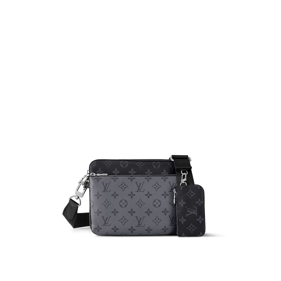 Louis Vuitton [District Small Postman Handbag] M69443 Silver Reference Photo More than 10,000 on sale