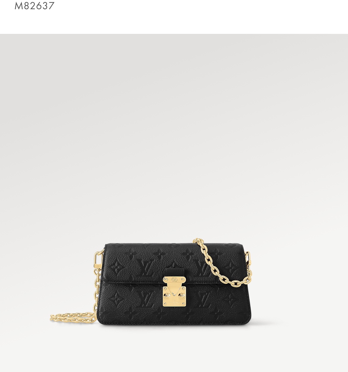 NO:620306,[Wallet On Chain Metis chain handbag] M82836 82637 black (embossed) official website picture,19860909【Wallet On Chain Metis 链条手袋】M82836 82637 黑色（压花） 官网图,,Bag
