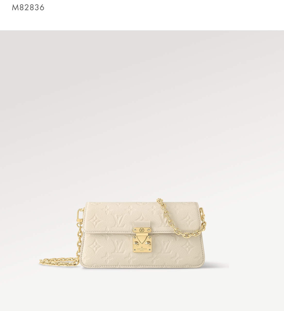 NO:620300,[Wallet On Chain Metis chain handbag] M82637 82836 white embossed official website picture,19860909【Wallet On Chain Metis 链条手袋】M82637 82836白色 压花 官网图,,Bag