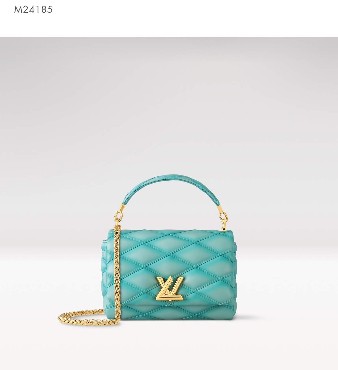 Louis Vuitton LV GO-14 Medium Twist Handbag M22891 24185 Light Blue Diamond Reference Picture