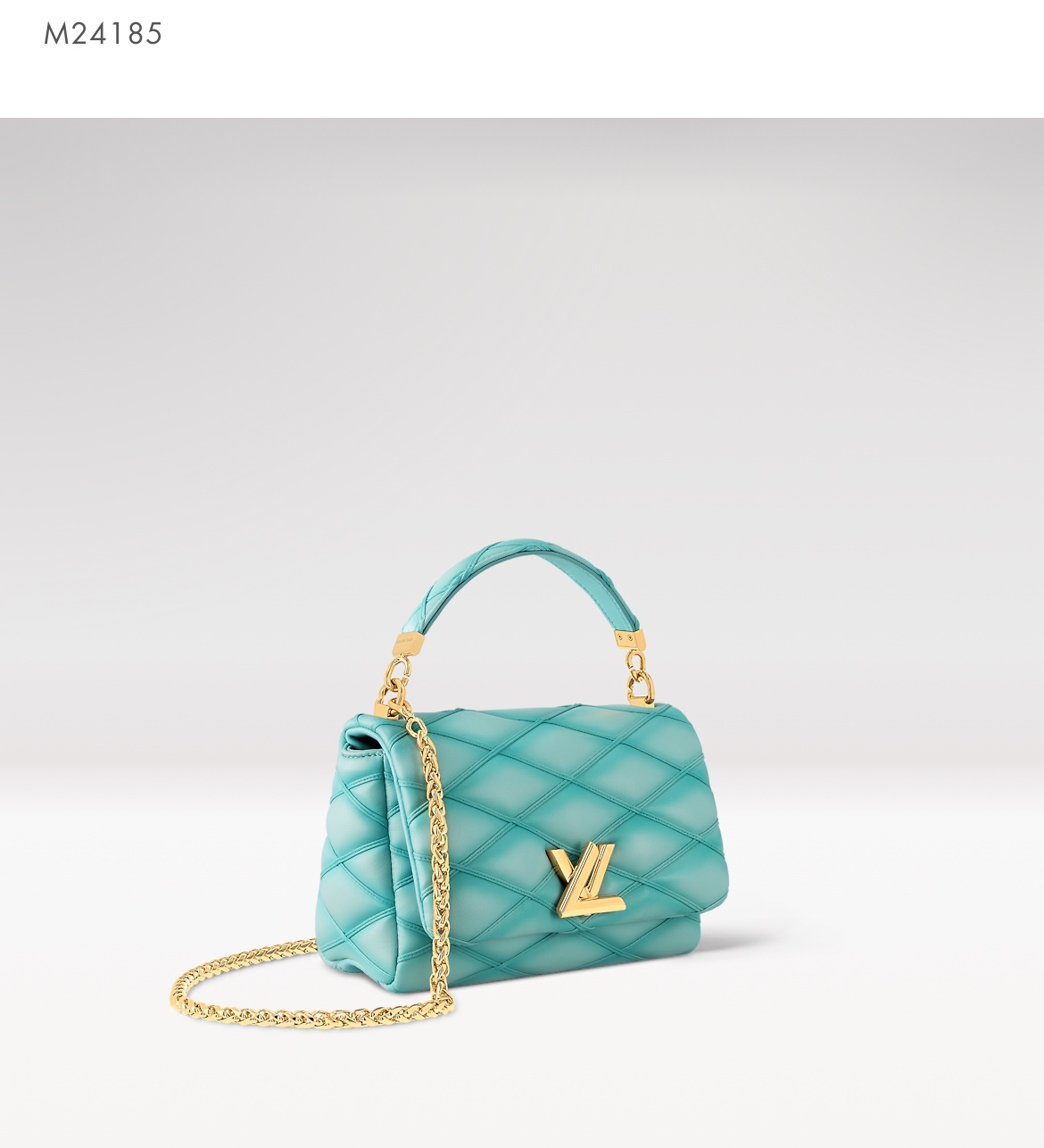 Louis Vuitton LV GO-14 Medium Twist Handbag M22891 24185 Light Blue Diamond Reference Picture