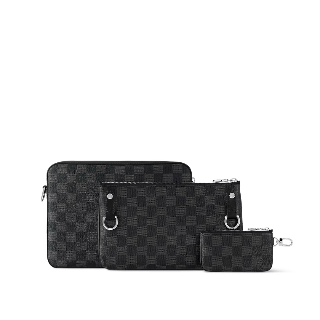 Louis Vuitton Trio Messenger PostmanN40519 Black Grid Reference Picture