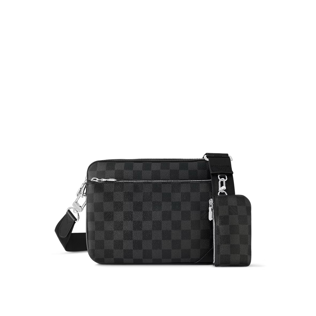 Louis Vuitton Trio Messenger PostmanN40519 Black Grid Reference Picture