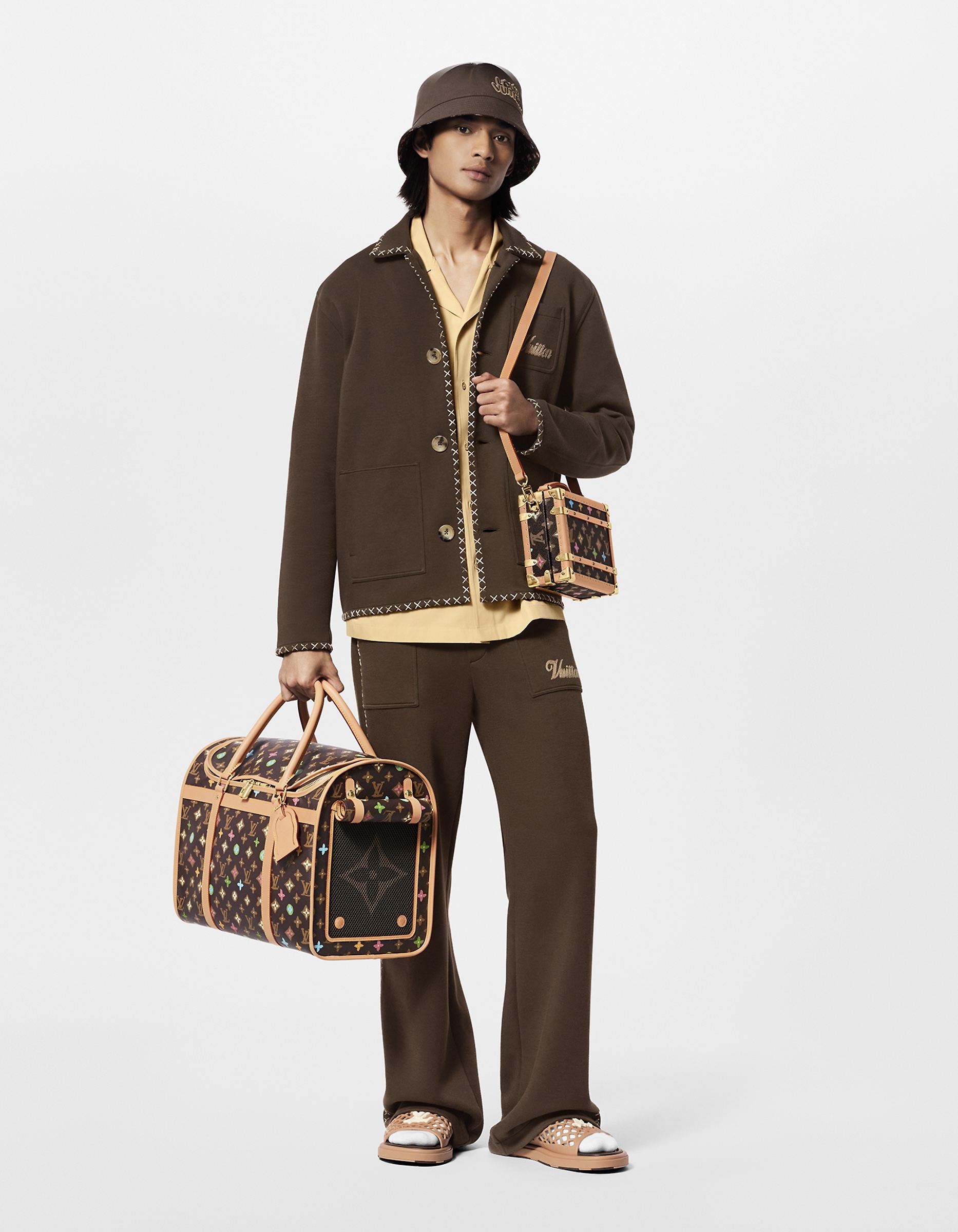 Louis Vuitton [Dog bag pet box] M47066 brown color (Tyler co-branded) is so beautiful