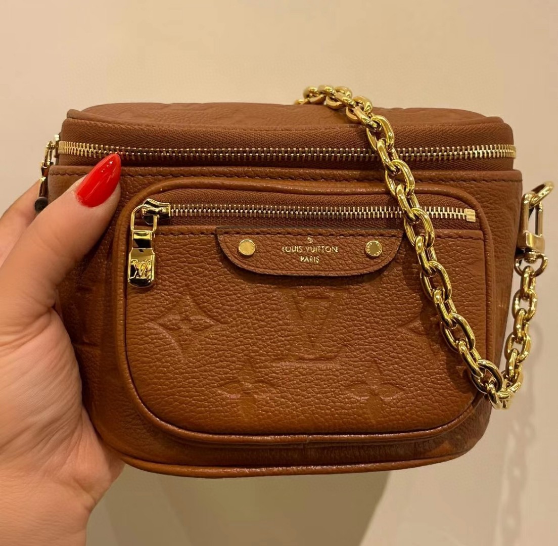 Vlekkeloos
 Louis Vuitton LV Bumbag Tassen Heuptasje handtassen Bruin Mini m82335