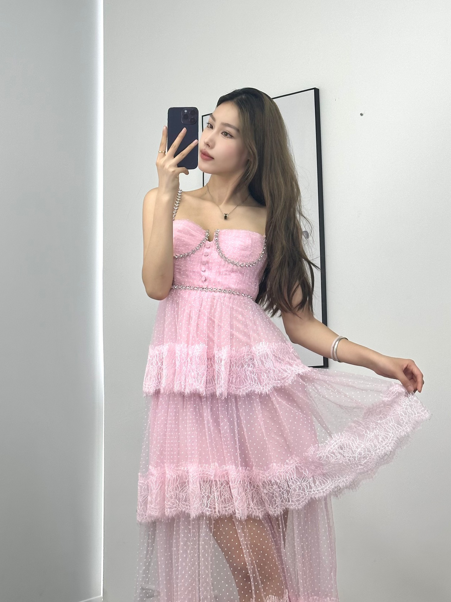 ♥️self定制染色蕾丝连衣裙！SML 