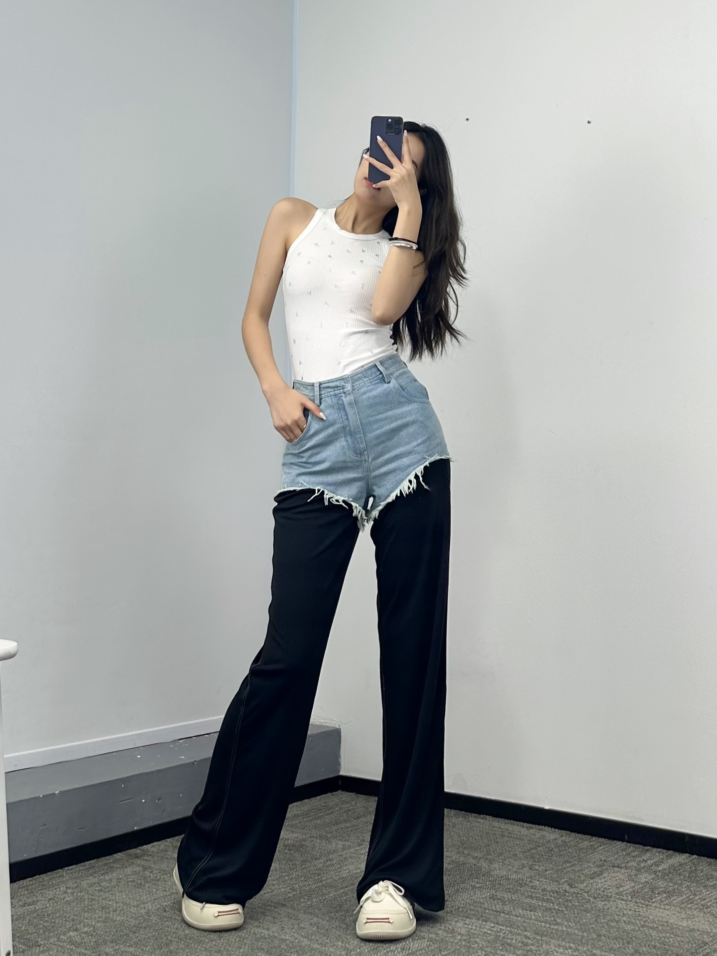 NO:319087,Contrasted jeans with whisker edges!  cotton SML, jeans,alexander wang19860909毛须边撞色拼接牛仔裤！棉 SML,,jeans,alexander wang,Women's clothing