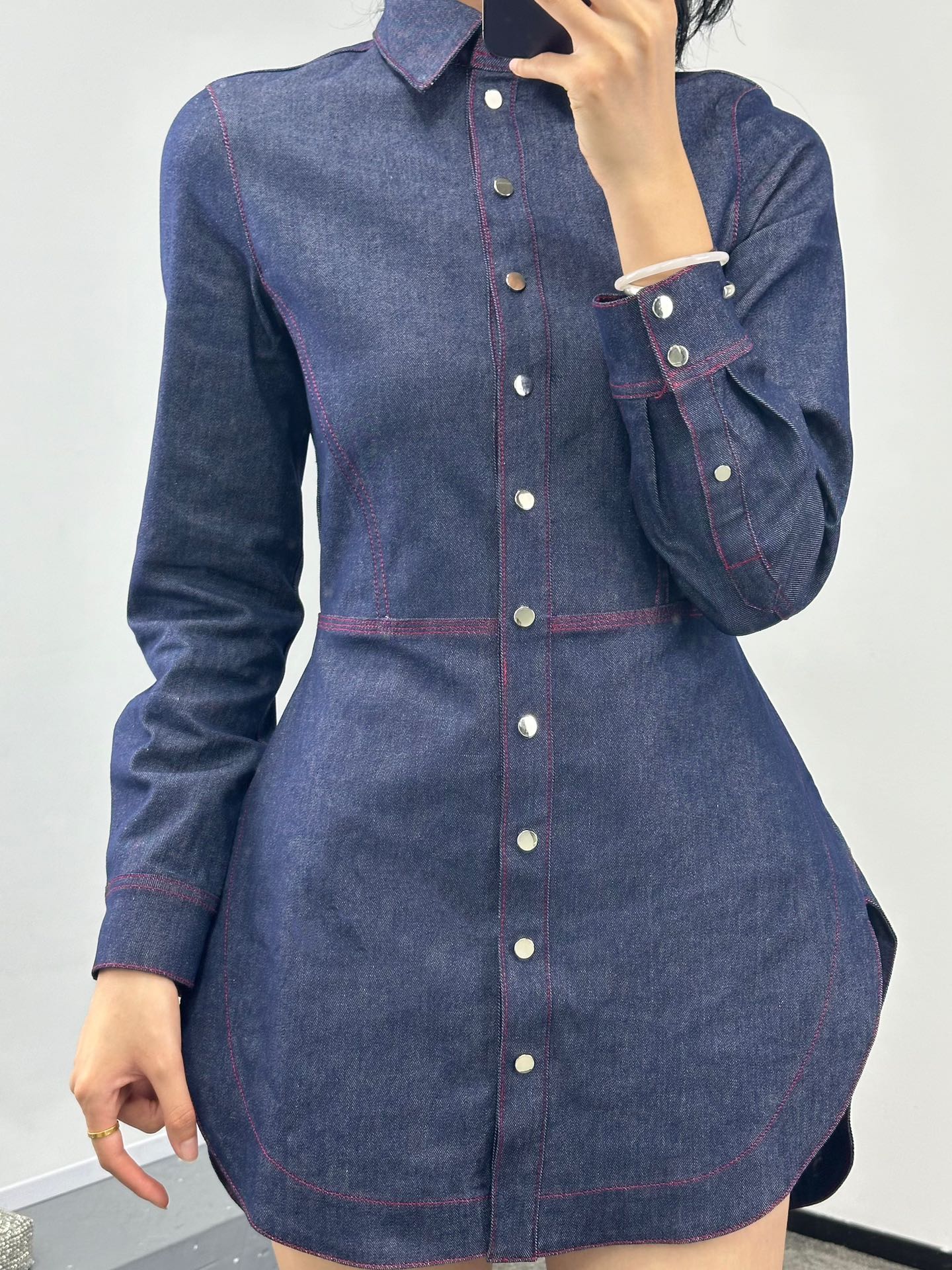 ♥️alai*修身收腰牛仔上衣！棉 SML