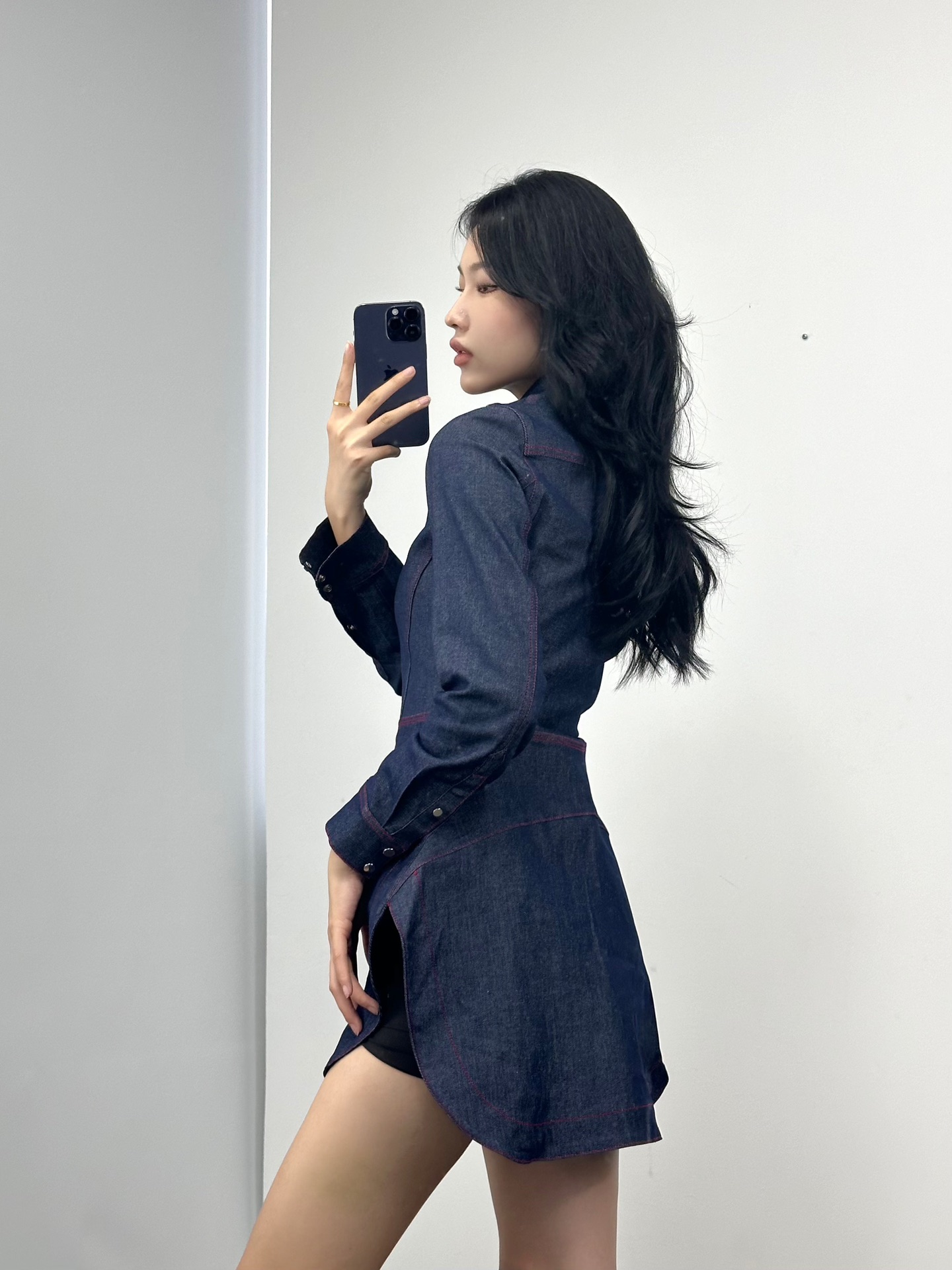 ♥️alai*修身收腰牛仔上衣！棉 SML