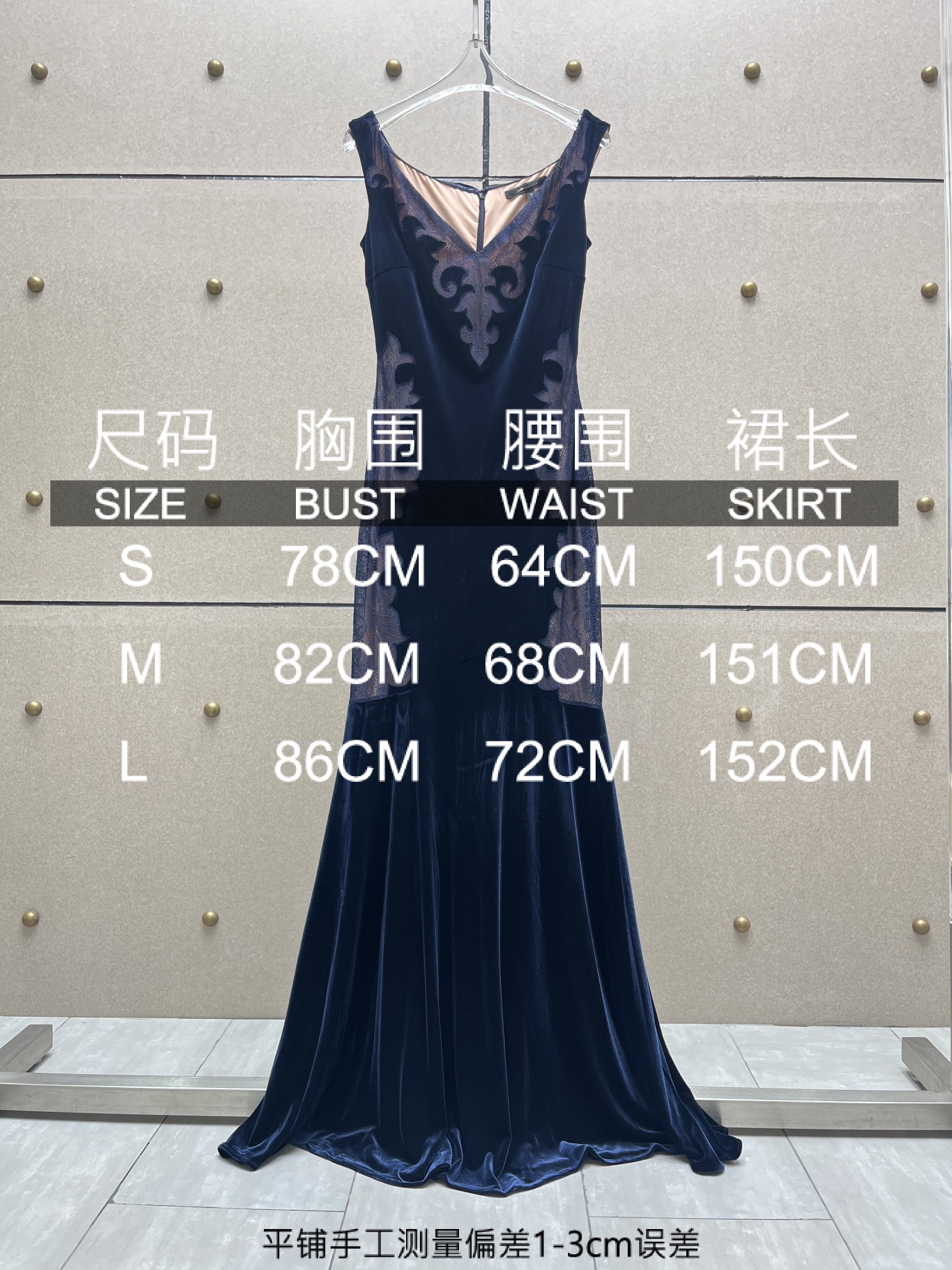 ♥️蕾丝镂空丝绒礼服裙！SML 