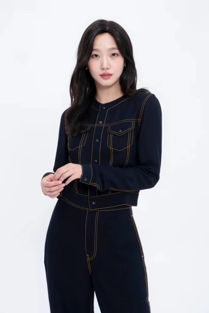 ♥️alai*早秋牛仔走线上衣！SML