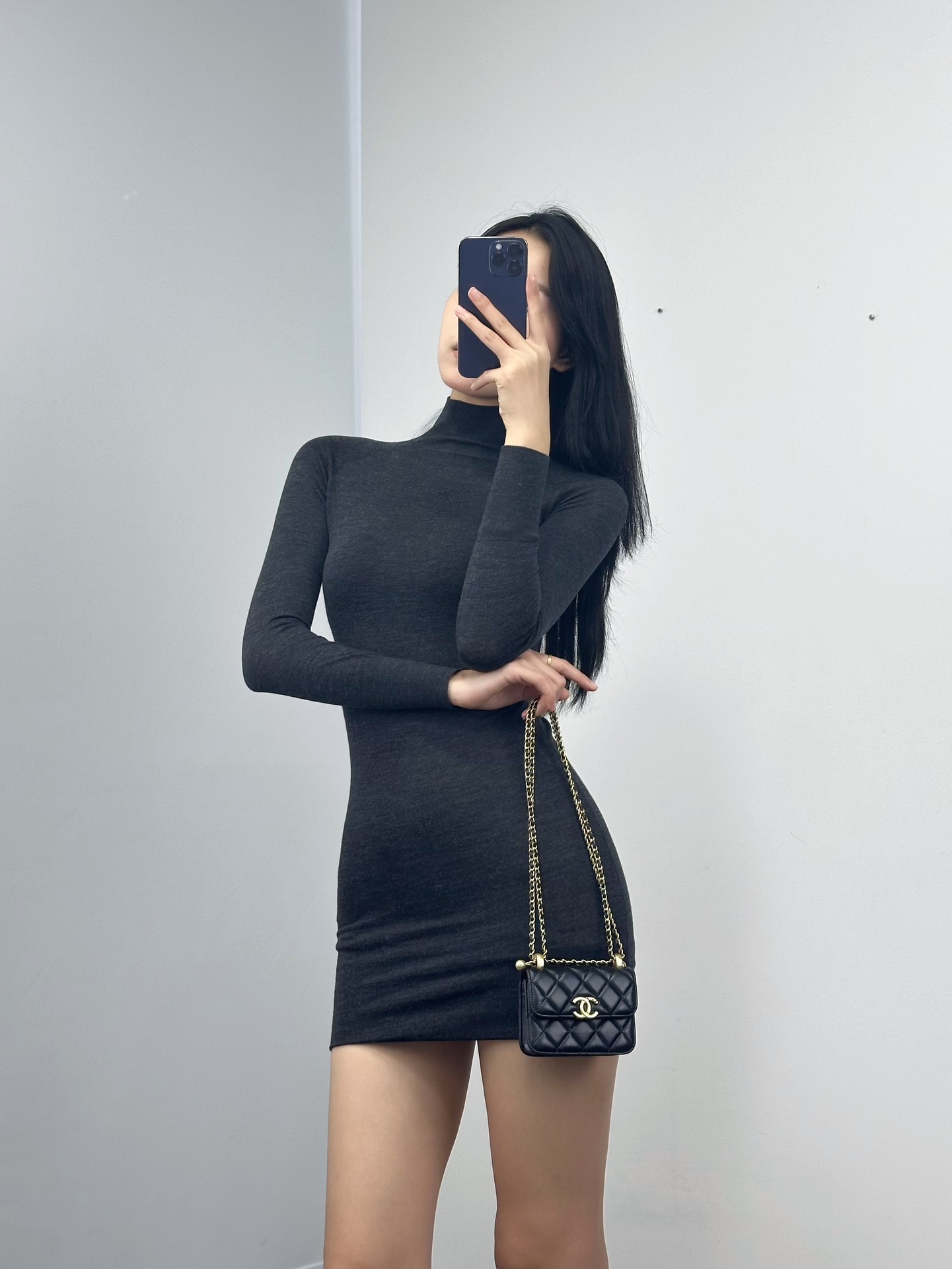 ♥️alai*秀款精纺超细羊毛针织连衣裙！100%杨子羊毛，SML 
