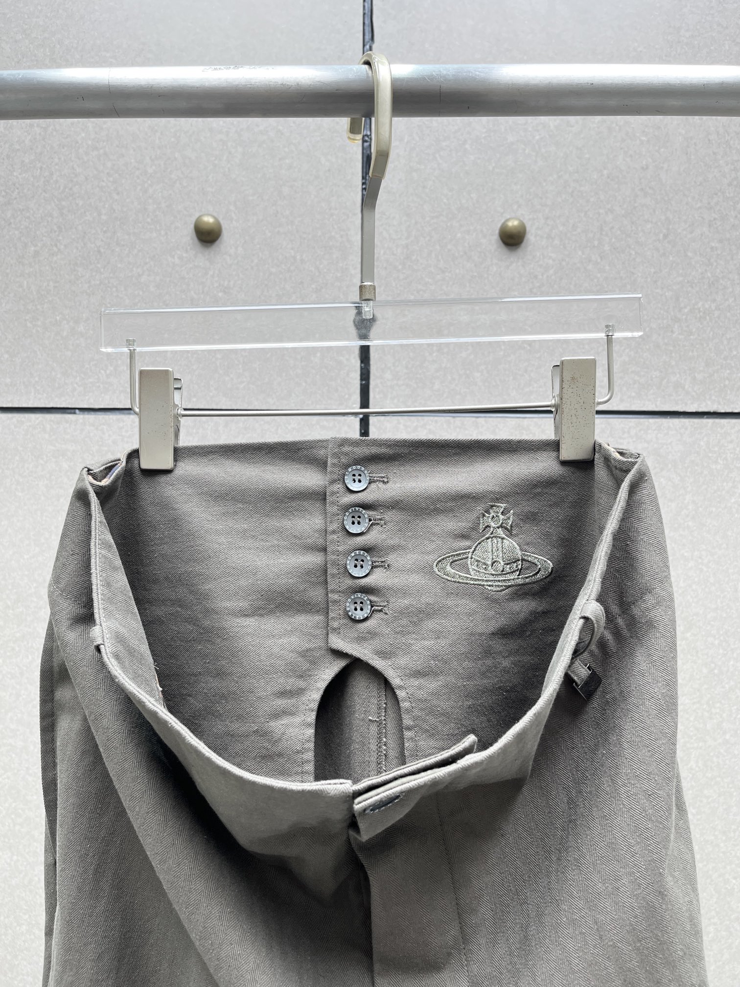 ♥️vivienne* 刺绣双腰松垮长裤！棉 SML