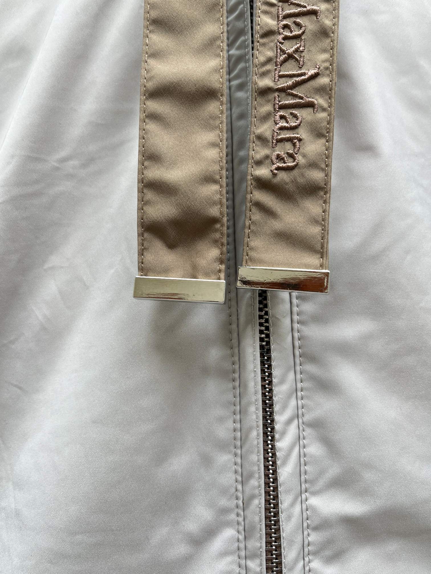 ❤️max 刺绣双面撞色羽绒服！双面穿 银灰+咖啡色 字母刺绣 填充白鸭绒 SML 