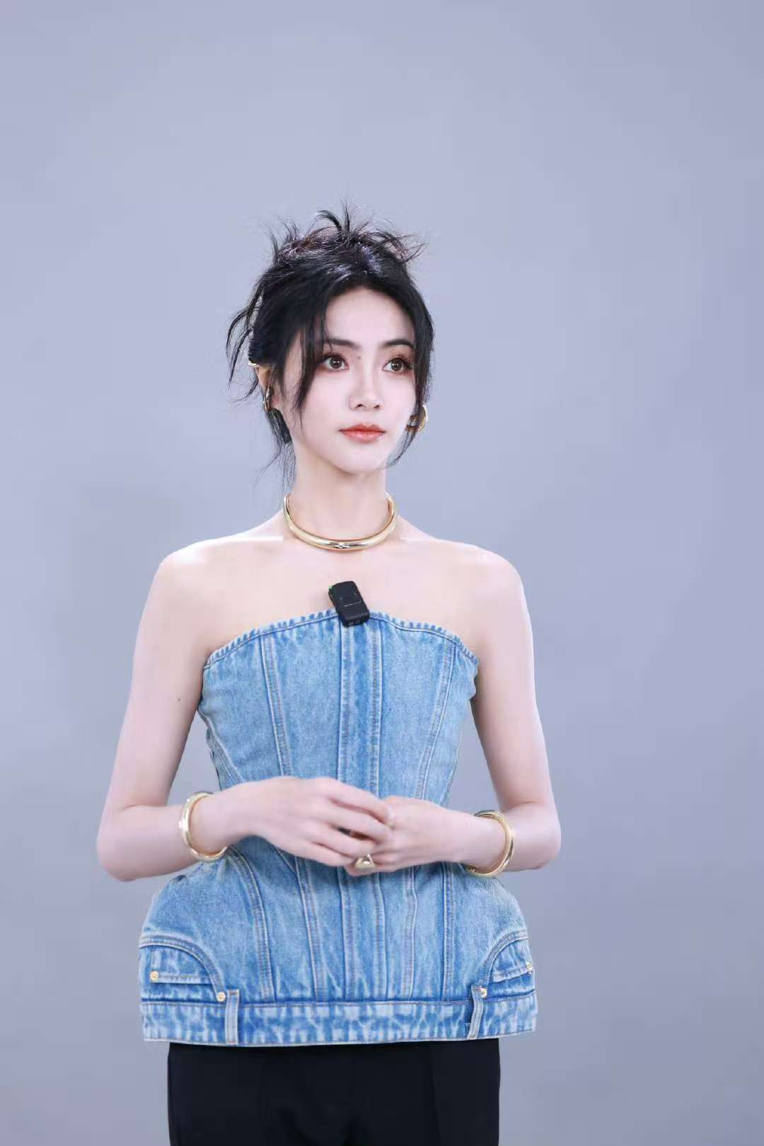 ♥️ B 定型牛仔裹胸上衣 ！棉 SML  