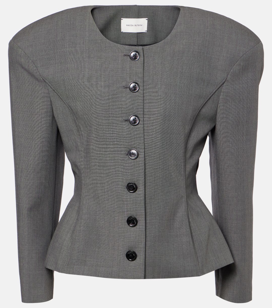 NO:319058,magda shoulder padded round neck waist-hugging jacket!  SML, Jackets & coats,alexander wang19860909magda 垫肩圆领收腰外套！SML,,jackets & coats,alexander wang,Women's clothing