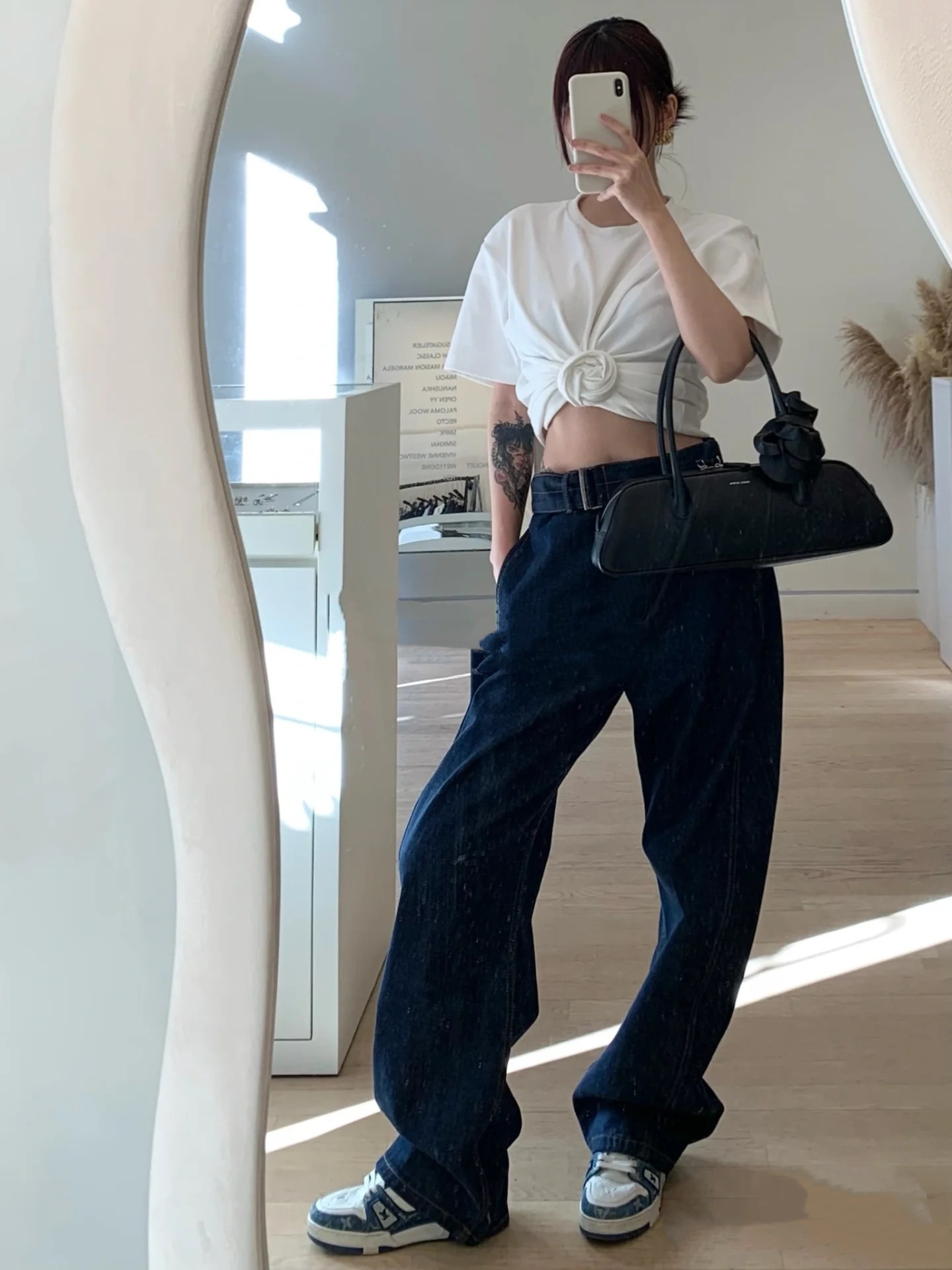 ♥️magda 腰带宽松牛仔裤！棉 SML