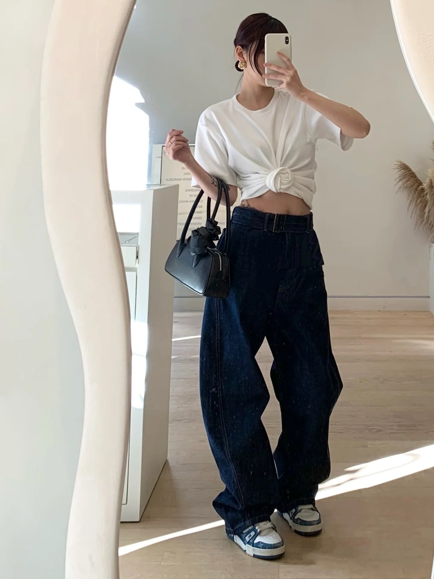 ♥️magda 腰带宽松牛仔裤！棉 SML