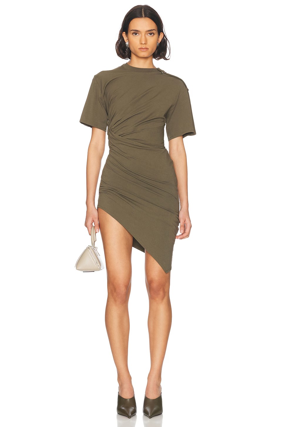 NO:329704,mugle* pleated metal buckle dress!  Cotton Two Color SML, skirts,alexander wang19860909mugle*收褶金属扣环连衣裙！棉 两色 SML,,skirts,alexander wang,Women's clothing