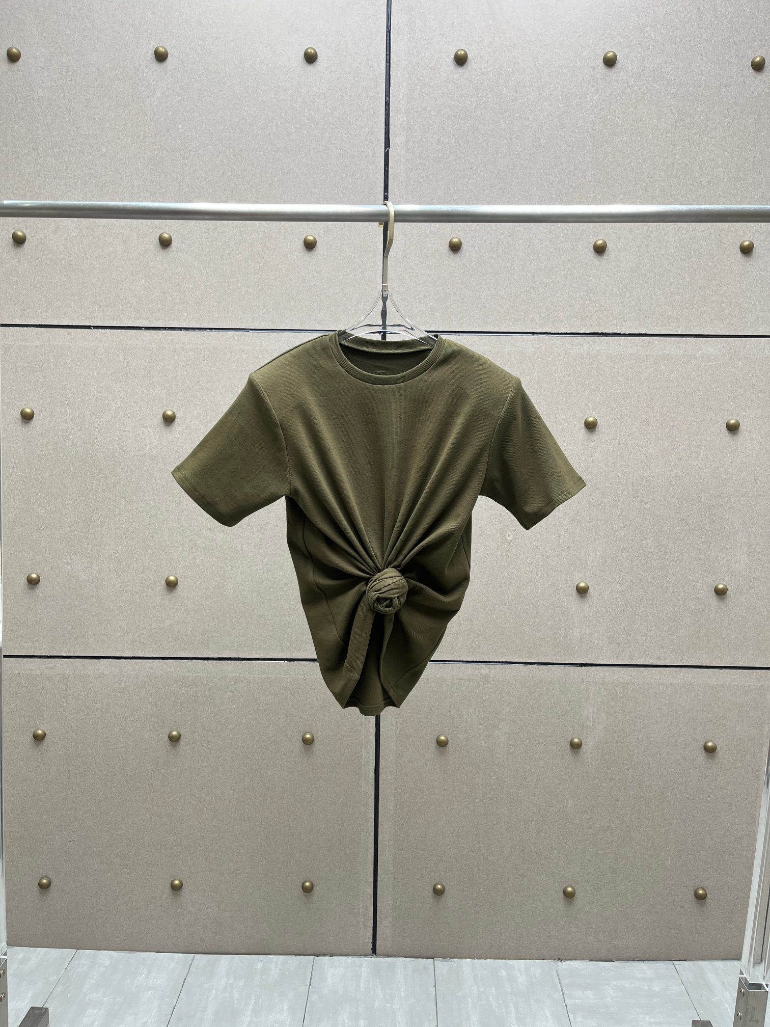 NO:566081,magda knotted ribbed T-shirt!  Cotton new color SML p,,tees,t-shirt,alexander wang19860909magda 打结纽花螺纹T恤！棉 新色 SML p,,tees，t-shirt,alexander wang,Women's clothing