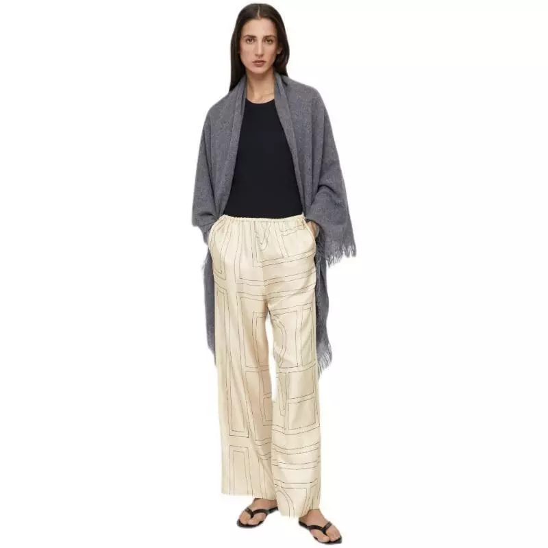 ♥️mote*丝质刺绣长裤！人丝 两色 SML