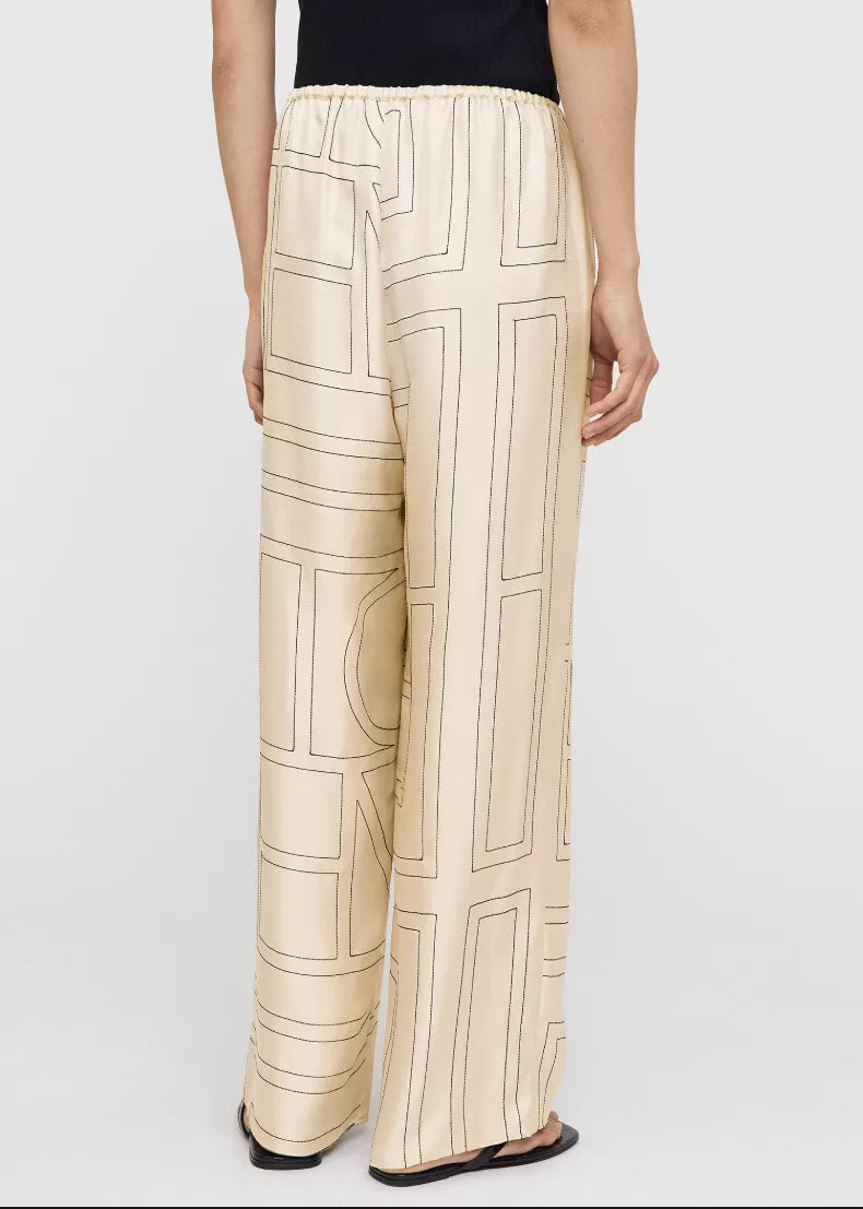 ♥️mote*丝质刺绣长裤！人丝 两色 SML