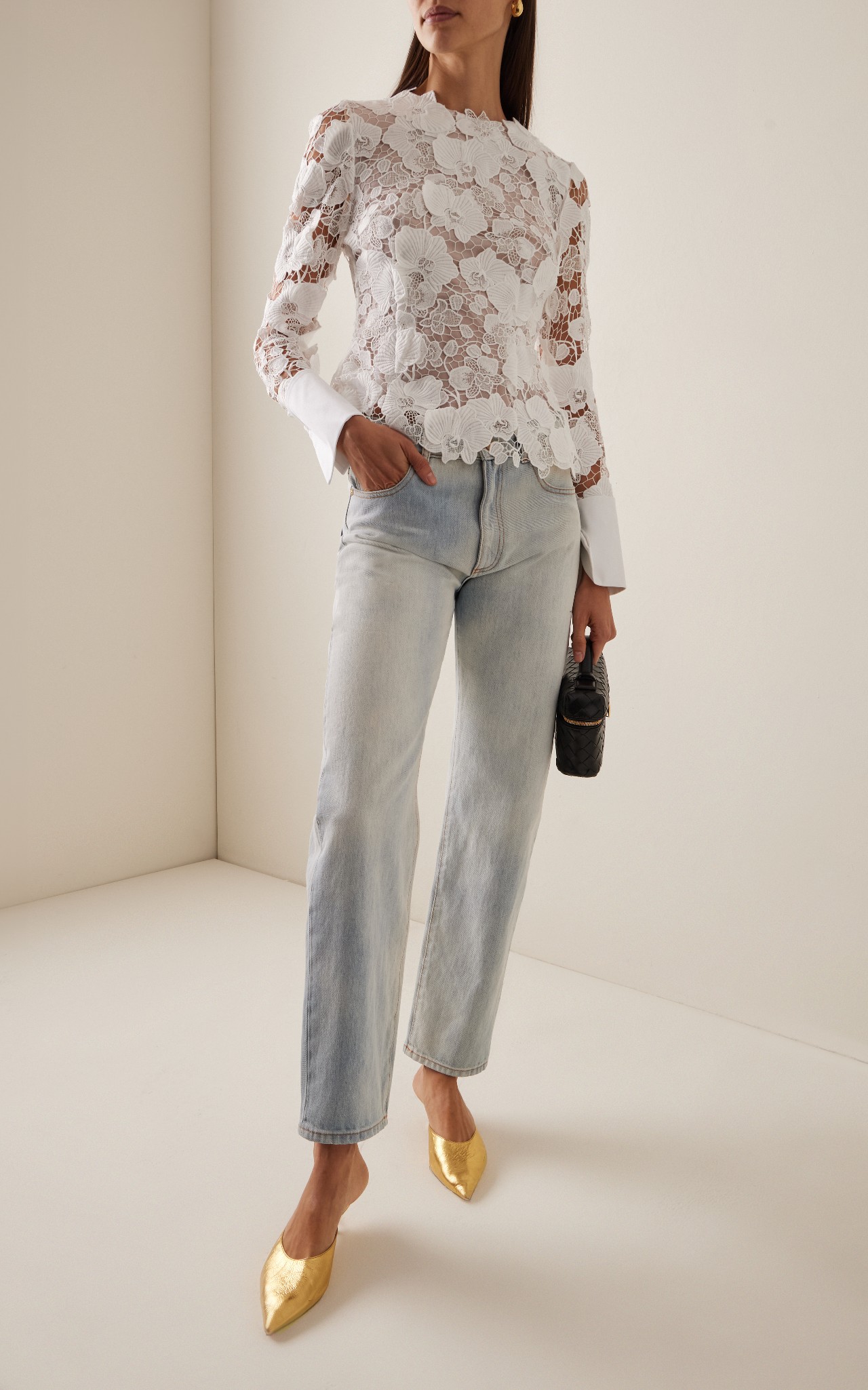 ♥️水溶花刺绣镂空上衣！棉 SML