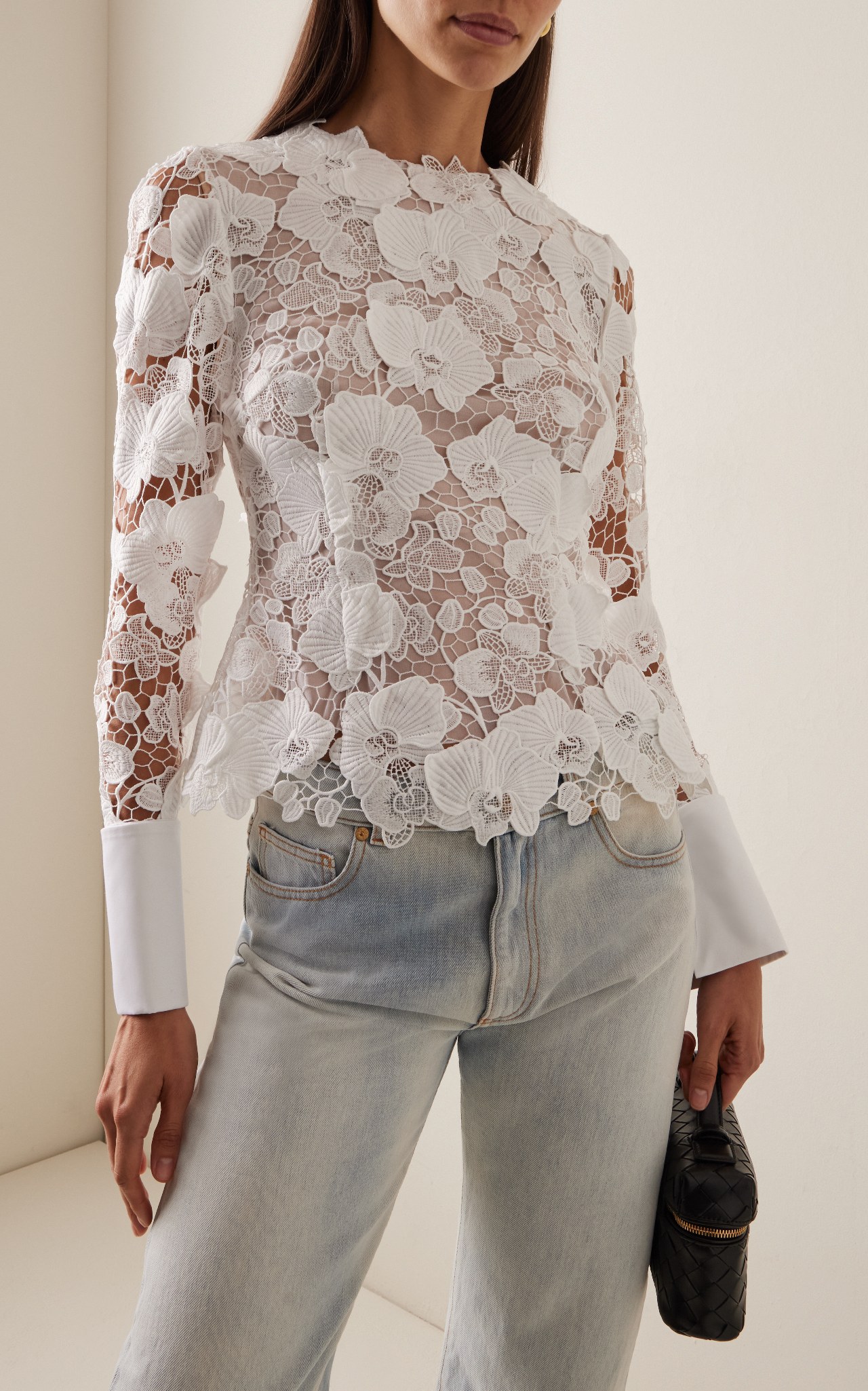 ♥️水溶花刺绣镂空上衣！棉 SML