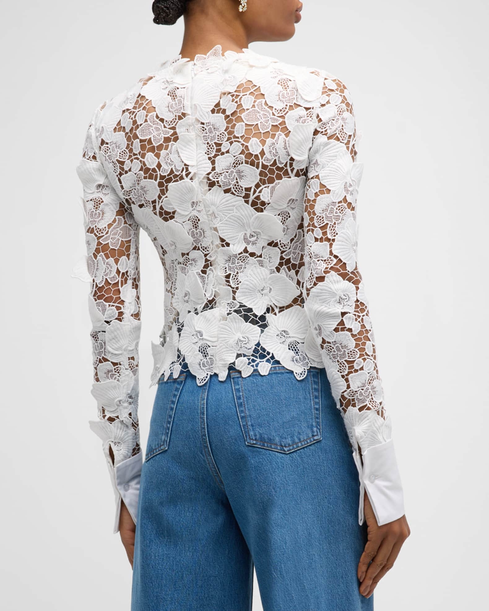 ♥️水溶花刺绣镂空上衣！棉 SML