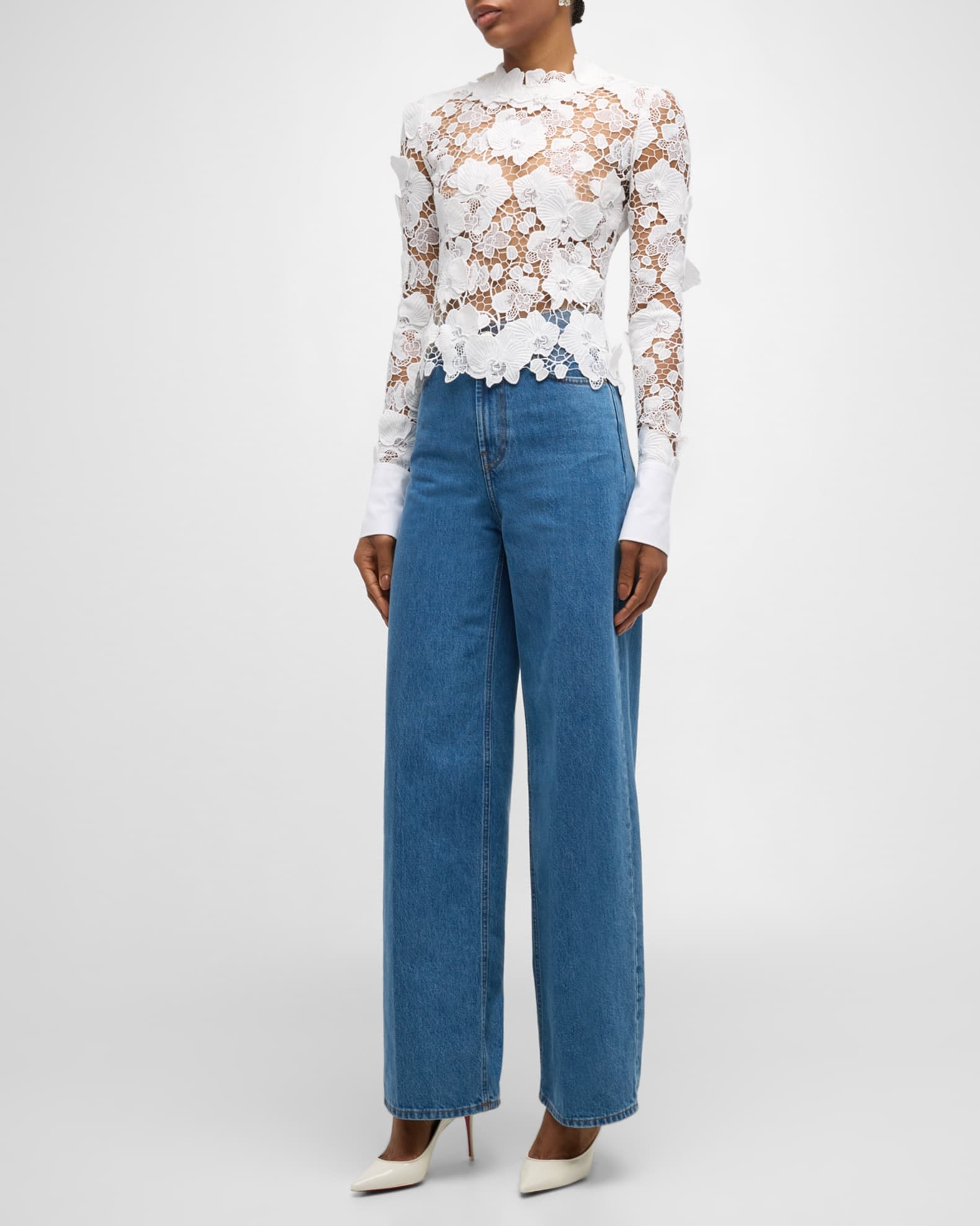 ♥️水溶花刺绣镂空上衣！棉 SML