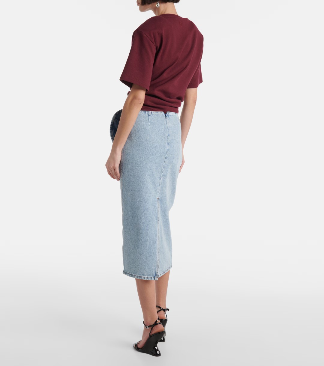 ♥️magda 纽花牛仔半裙！棉 SML