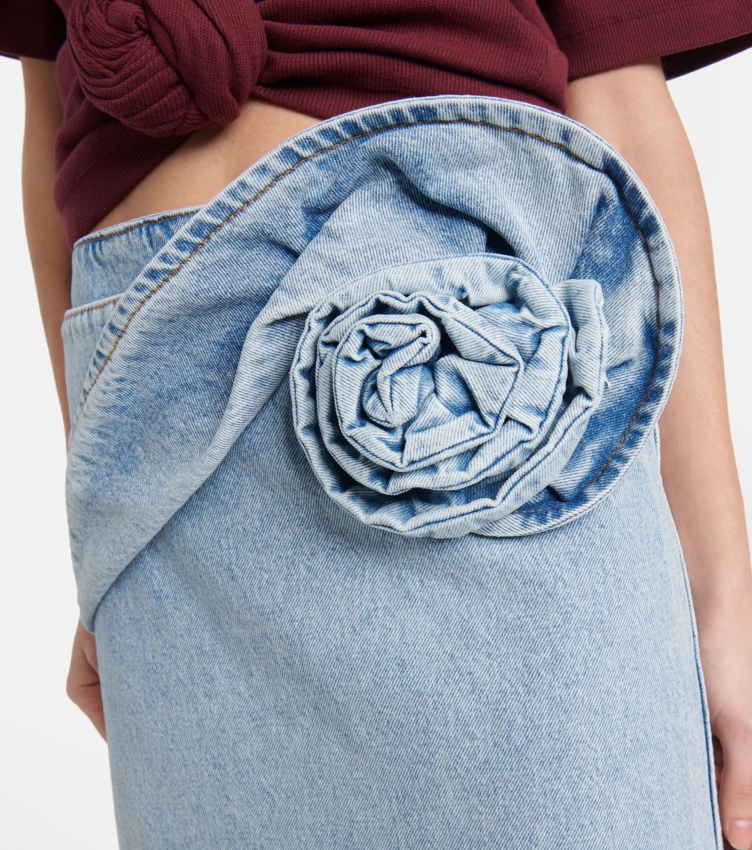 ♥️magda 纽花牛仔半裙！棉 SML