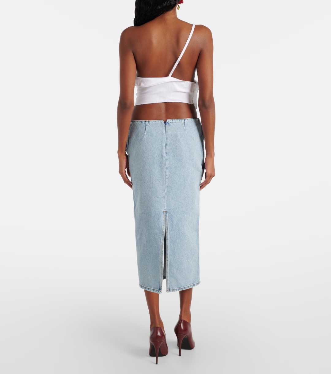 ♥️magda 纽花牛仔半裙！棉 SML